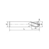 Solid carbide milling Ball nose cutter High-performance machining TM-4B - Makotools Industrial Supply Tools for Metal Cutting